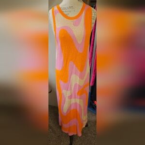 Wild Fable Orange and Pink Maxi Dress